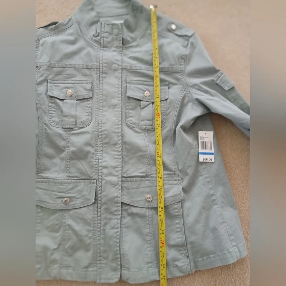 Women's Kensie Lightweight Zip-Up Utility XL Desert Sage. NWT - Picture 7 of 8